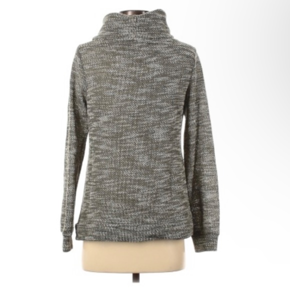 Loveappella Evie Draw String Funnel/Cow Neck Sweatshirt with Drawstring, Size S - Picture 4 of 7